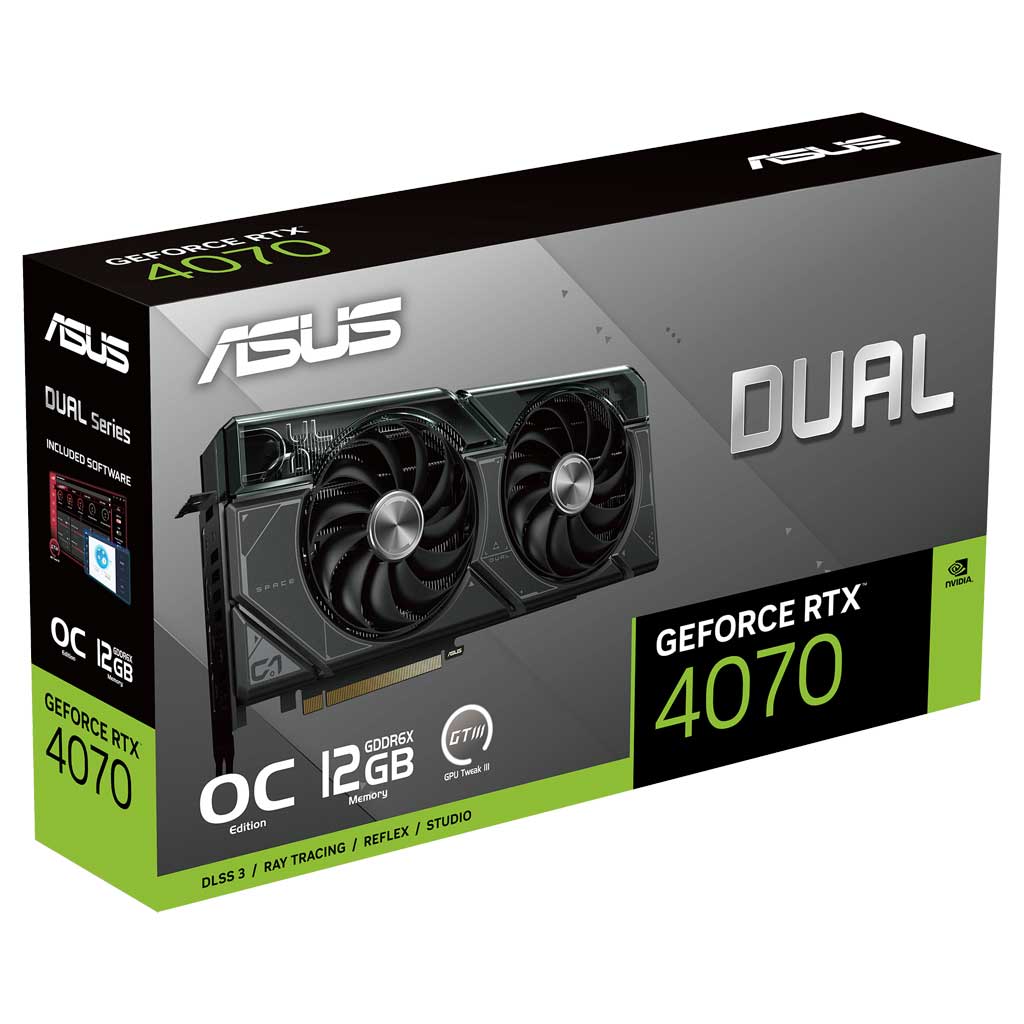 ASUS Dual GeForce RTX™ 4070 OC Edition 12GB 192 Bit GDDR6X Ekran Kartı ASUS Dual GeForce RTX™ 4070 OC Edition 12GB 192 Bit GDDR6X Ekran Kartı